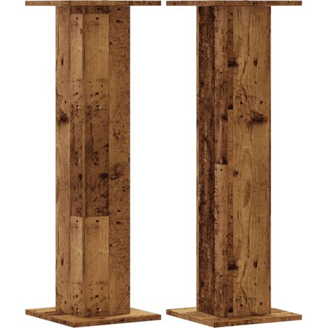 Portavasi per fiori set di 2 pezzi in legno vecchio marrone 020045372