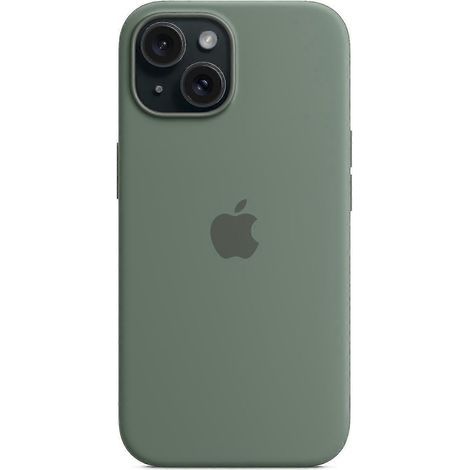 Coque pour iPhone 15 compatible MagSafe. en silicone résistant aux rayures - Rouge Vert iPhone 15