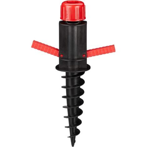 Memkey – Pied de parasol en plastique – Douille de sol pour mâts 19-32 mm – Support à vis pour camping et plage – Léger et compact