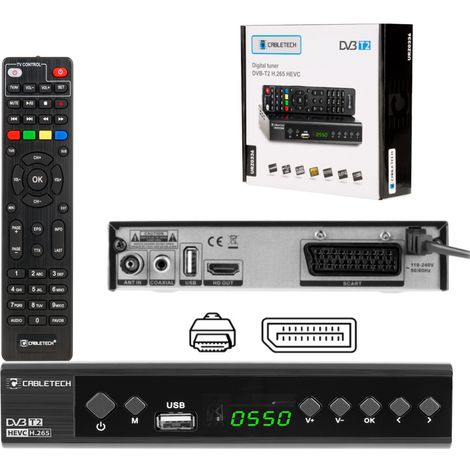Decoder TV terrestre DVB-T2 DVB-C Hevc H.265 10 bit Cabletech