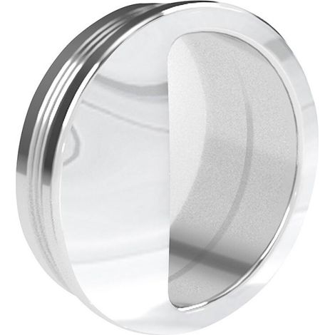 Muschelgriff rund, Kunststoff, 50 mm, silber