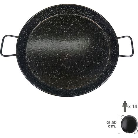 Emaillierte, valencianische Paellapfanne  14 Personen / 50 cm.