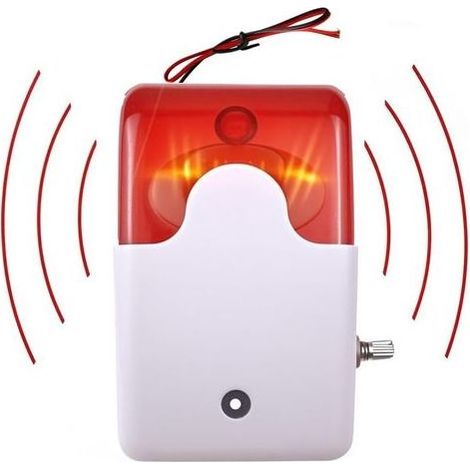 Alarme sonore clignotante 12V 110 dB Alarme réglable Avertisseur de sécurité pour lieux publics Évacuation d'urgence (1/5)
