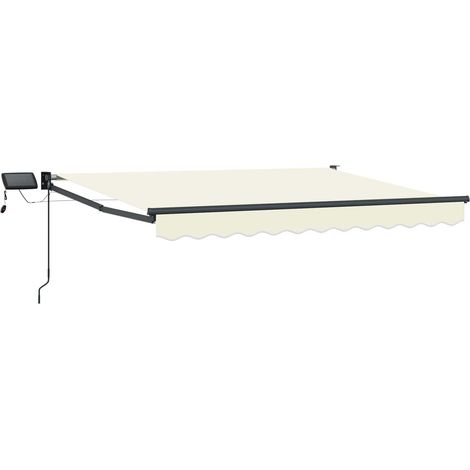 Manuelle Gelenkarmmarkise mit LEDs Creme 3 x 2,5 m
