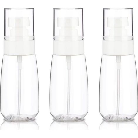 Lot de 3 petits vaporisateurs de voyage 60 ml, vaporisateurs de voyage vides, mini vaporisateurs en plastique à brume fine