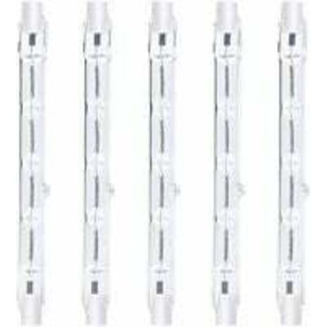 5-Pack R7S 118mm 300W Ampoule Halogène Crayon Spot halogène linéaire J118 dimmable pour l'éclairage paysager, sécurité (1/4)