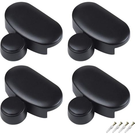 4 pezzi clip per specchio ovali in lega di zinco nera staffe di supporto per mensole in vetro per il fissaggio di specchi in vetro adatti per bagno soggiorno luoghi pubblici, 4,13,7 cm (1/4)