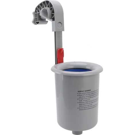 Panneau de skimmer mural pour piscine, nettoyeur de surface Intex gris. (1/5)