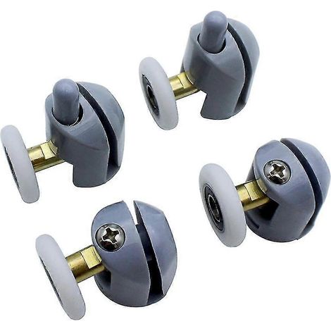 Lot de 4 roulettes pour porte de douche, galets de 25 mm pour parois de douche, cabine de douche et parois de douche. (1/5)