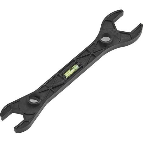 Clé à molette multifonctionnelle en plastique, double extrémité, finition soignée, avec niveau intégré, outil à main pour tuyaux et tarauds (1 pièce)