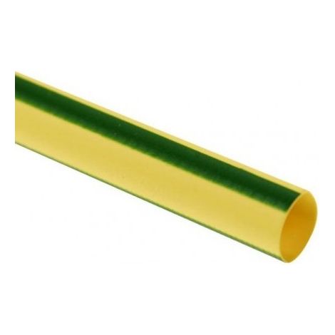 Gaine thermorétractable vert/jaune rétreint 2/1 diam 38/19mm longueur 1m CGPT TYCO 136039-1 (1/2)