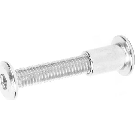 10 Paar Innensechskant-Schraubenmuttern-Set 12 mm, vernickelter Kohlenstoffstahl, M6 x 35 (1/5)