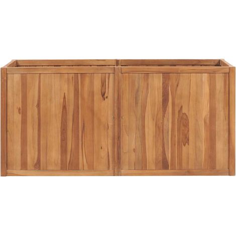 Maison Exclusive - Lit surélevé de jardin 150x50x70 cm Bois de teck solide (1/5)