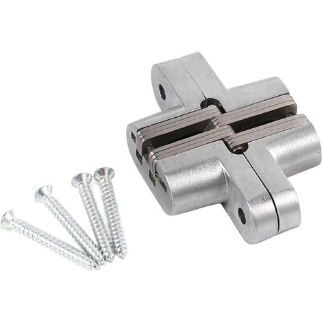 Charnières invisibles en alliage de zinc à charnières croisées dissimulées pour portes pliantes à 180 degrés (68,8 mm) (1/2)