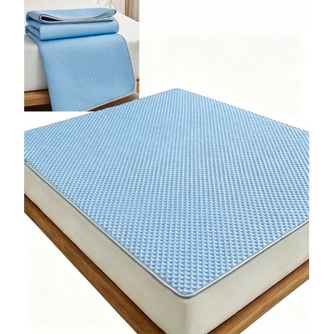 Surmatelas d’été rafraîchissant pour lit 1 ou 2 places – tapis de refroidissement sans électricité, confort frais et respirant pour un meilleur sommeil (1/5)