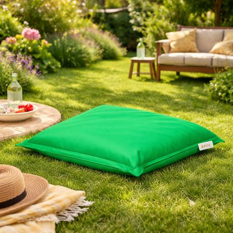 Coussin pouf extérieur vert ARTA (1/4)
