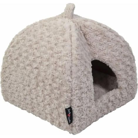 Panier pour Chien, Igloo, Modèle Softy, Couleur Rosette Beige, Taille XS, 40 x 40 x 40 cm (1/2)