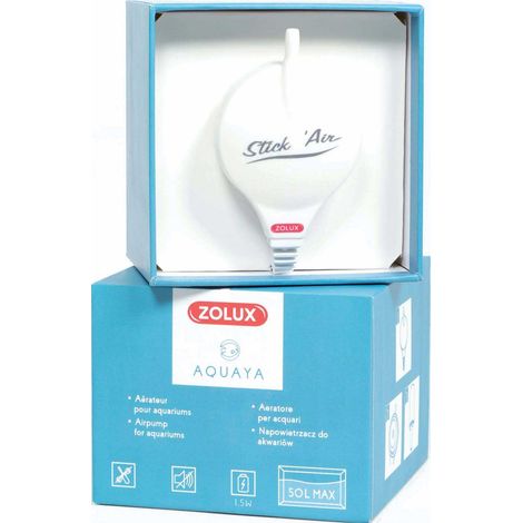 Bulleur aérateur 1.5w débit 18.6 L/h couleur blanc pour aquarium - zolux (1/2)