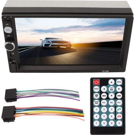Autoradio 7 pouces Bluetooth MP5 avec caméra de recul haute définition, écran tactile récepteur radio voiture (1/5)