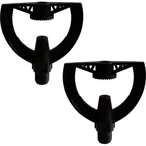 Asperseur 360 Arroseur De Pelouse Arroseur Automatique D'arrosage De Jardin Rotatif À 360 Arroseurs Circulaires D'irrigation pour L'arrosage des Fleurs des Plantes Applied Noir 2 pièces (1/5)