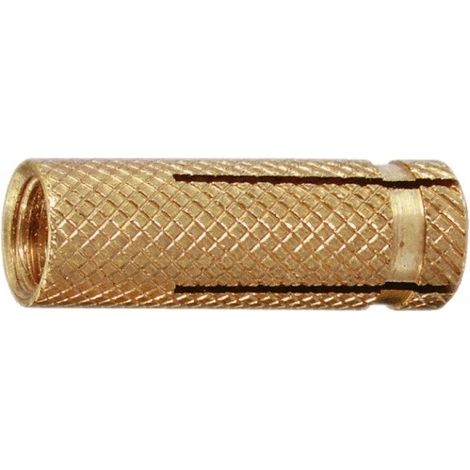 Spit – Cheville laiton M6 L.23 mm – Pour béton armé – Ancrage renforcé – Boîte de 100 unités – Ø perçage 8 mm