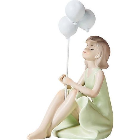 Sculpture décorative en résine de luxe représentant une fillette en ballon, idéale pour la famille (2024). (1/5)