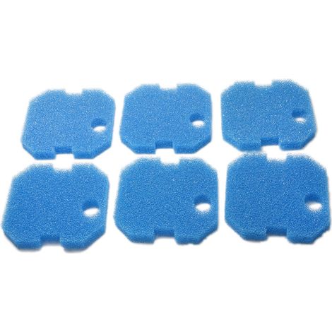 6 Tapis De Filtration, Mousse Bleue Grossière, Pour Eheim 2222 2324 Expérience 150 250, Aquarium