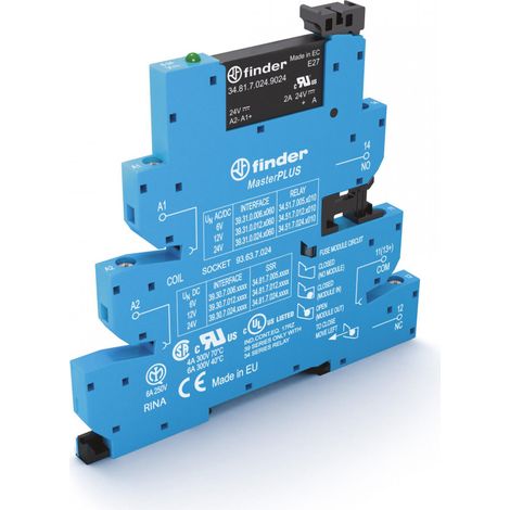 Interface statique masterPLUS 1NO 2A IN : 110-125V AC DC OUT : 240V AC à cage FINDER 393001258240