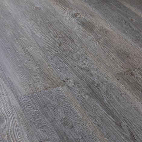 [Neu.Holz] Piastrelle Adesive in PVC (7 listoni = 0,975 m²) Laminato Vinilico Fai da Te Pavimentazione Autoadesiva Rivestimento per Spazi Interni - Effetto Rovere Grigio (1/4)