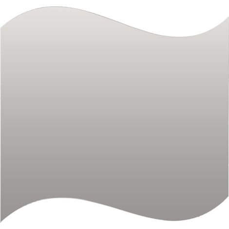 Silver Acrylic Wavy Mirror Wall Sticker, Fine Texture and Self-Adhesive, Delicate Wall Decoration for Bedroom or Hotel, Unique Design (1/5)