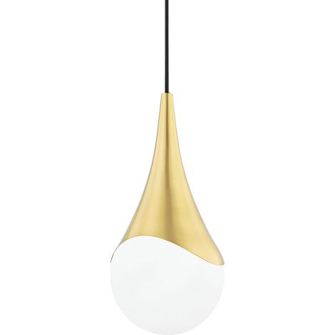 Hudson Valley Ariana Petite suspension à 1 lumière en laiton vieilli
