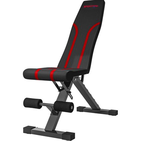 Banco de musculación plegable ajustable 6+4 niveles de acero acolchado negro HOMVRA (1/5)
