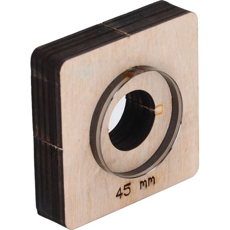 DIY-Stanzschablone zum Ausstanzen von Metall und Leder, aus legiertem Stahl und Birkenholz, Bastelzubehör, rund, 45 mm Durchmesser (1/5)