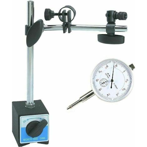 BASE MAGNETICA SNODABILE CON COMPARATORE CENTESIMALE TORNIO UTENSILI CON MOLLA