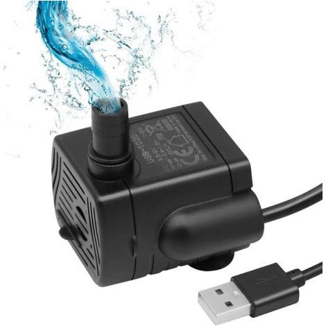 Mini water bomb, mini USB bomb, 1-3W 200 L/H water pump for cats for mini fish, mini maceteros, aquatic pond (1/5)