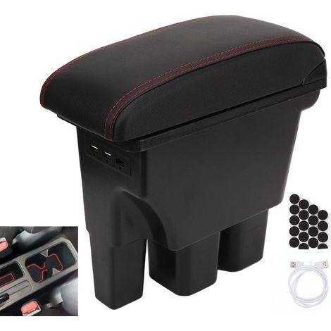 Boîte d'accoudoir de Console de Voiture élégante avec 3 Ports USB pour Jimny - Grande capacité et Touche. (1/5)