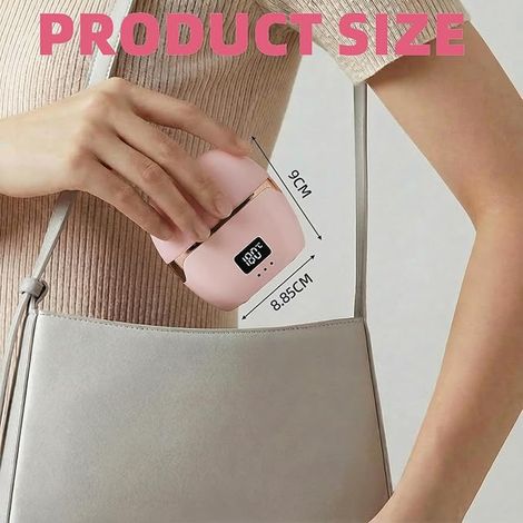 Mini Brosse Lissante Sans Fil, 2-en-1 Portable de Voyage, Rechargeable par USB, 3 Températures Réglables, pour Cheveux, Convient à Tous Types de Cheveux (1/4)