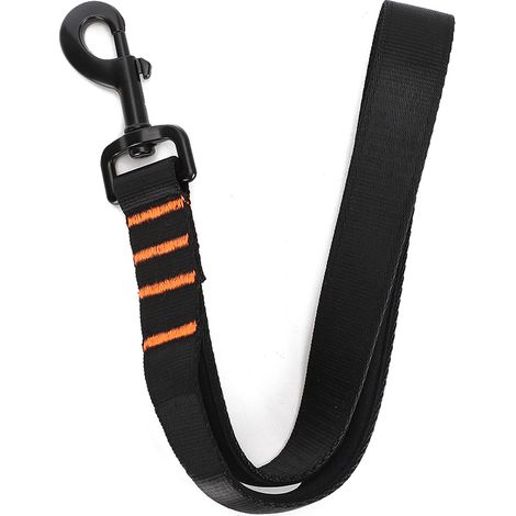 Corde de traction multifonctionnelle et portable pour chien en nylon, accessoire idéal pour les promenades en voiture (noir) (1/5)