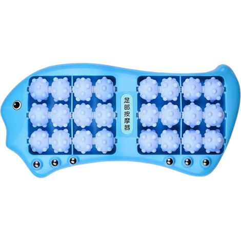 Fußmassagegerät Roller, Doppel-Muskelmassagegerät mit magnetischen Perlen, 24-Rad Tragbares Fischform-Massagewerkzeug für Sohlengewölbe, Ferse, Arbeit, Entspannung (1/5)