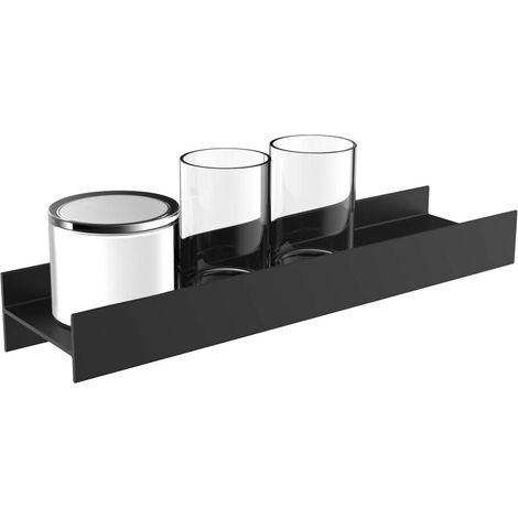 emco aura porte-bouteille et distributeur de savon liquide, noir (1/5)