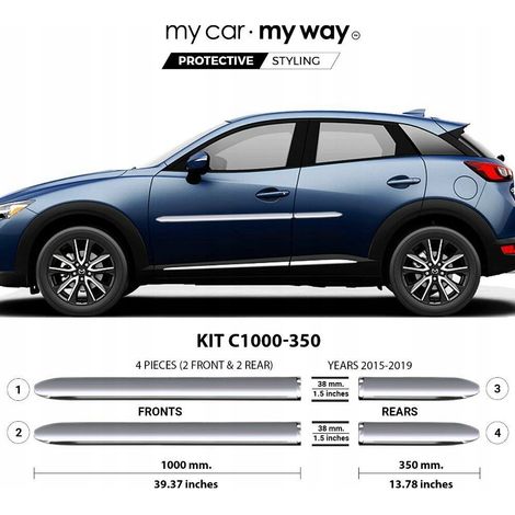 MAZDA CX-3 - Molduras centrales cromadas para puertas laterales
