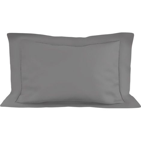 Filiyano-Housse de coussin en coton 50x75 cm PERCALE grise, par Soleil d'ocre Gris (1/5)