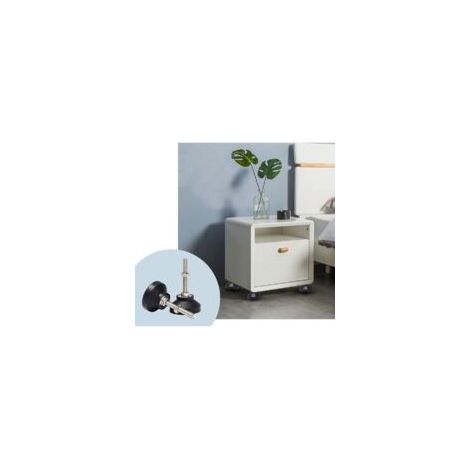 Set di 6 piedini regolabili M10 x 80 mm - Viti di regolazione - Piedini per mobili - Portanti - Piedini regolabili - Viti di regolazione - Piedini regolabili - Inclinazione massima di 20° (6 pezzi M10