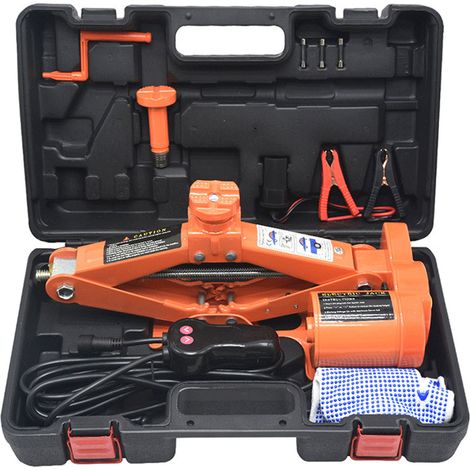 Cric de voiture électrique 12V, capacité 3T, Kit de ciseaux multifonctionnel pour le remplacement des pneus, entretien du véhicule (1/5)