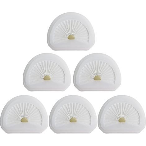 Lot de 6 filtres VLPF10 de rechange pour aspirateur à main Black and Decker HLVA315J HLVA320J HLVA325J10 HLVA325BP07 Dustbuster Comparé aux pièces N575266 et N600601 (1/5)