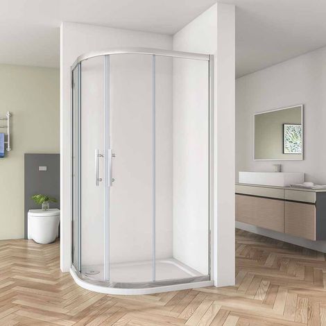 Acezanble 1200x800x1900mm Quadrant Shower Cubicle Enclosure 8mm Easy Clean Glass Sliding Door
