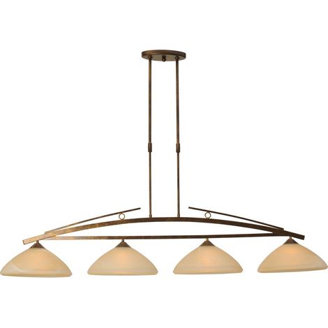 Lampe suspendue salle à manger Bolzano Brun bronze à 4 lumières - 2939-21-34 (1/3)