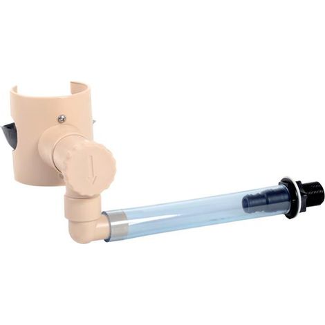 EDA – Robinet de cuve de récupération d'eau – Écope souple en caoutchouc – Vanne d'arrêt – Installation facile sur gouttières PVC, zinc, cuivre