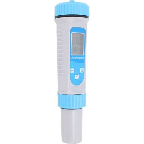 Misuratore digitale di qualità dell'acqua 6 in 1: valore del pH, conducibilità elettrica, solidi totali, salinità, densità, temperatura – Elevata precisione (1/5)
