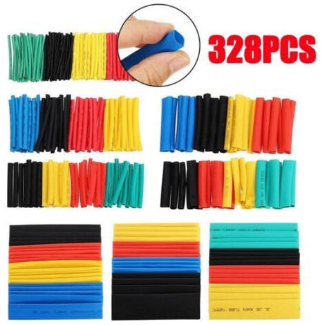 Ahlsen Heat Shrink,328Pcs Heat Shrink Tube 2:1 Ratio, Electrical Insulation Heat Shrinkable Cable Tube Kit with Box (1/5)